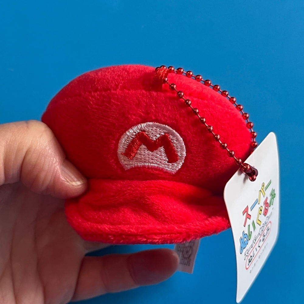 NWT Super Mario Hat Plush Bag Charm - Keychain
